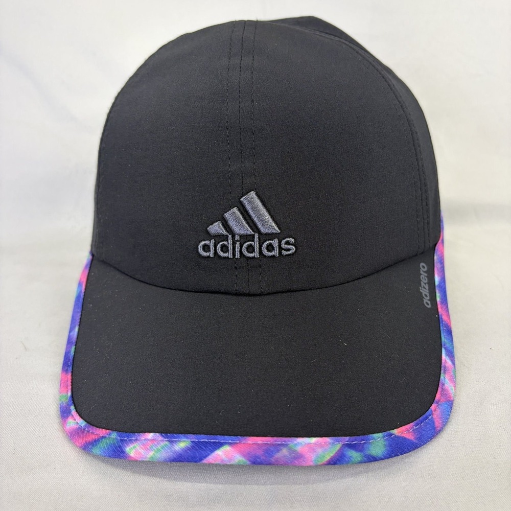 Adidas Adizero Running Hat Women OS Black Multi-Color Climalite Cap